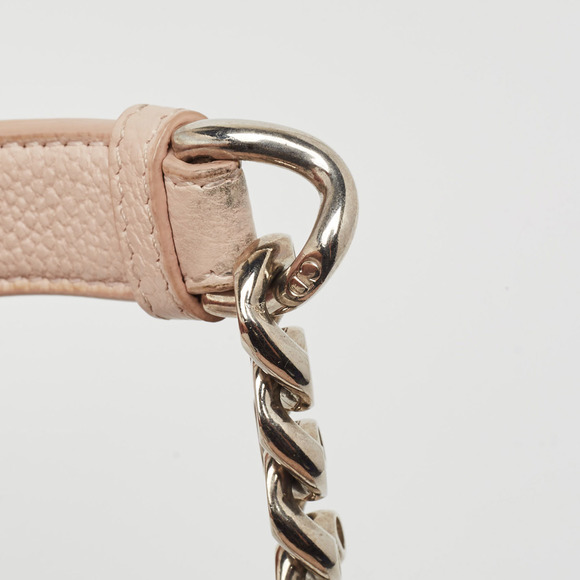 DIOR Light Peach Leather Medium ama Flap Shoulder Bag - Picture 6 of 8